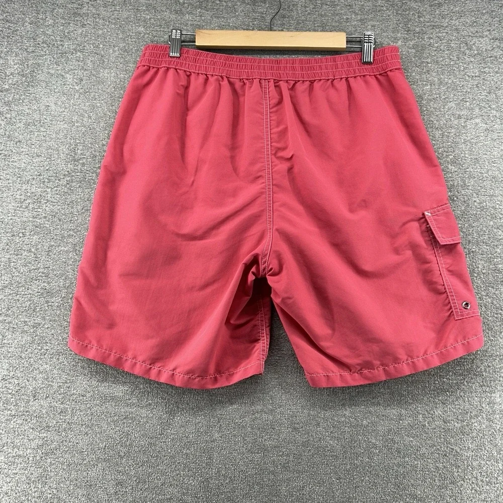 Polo Ralph Lauren Swim Trunks Men Size Large Coral Pink Drawstrings Summer‎
